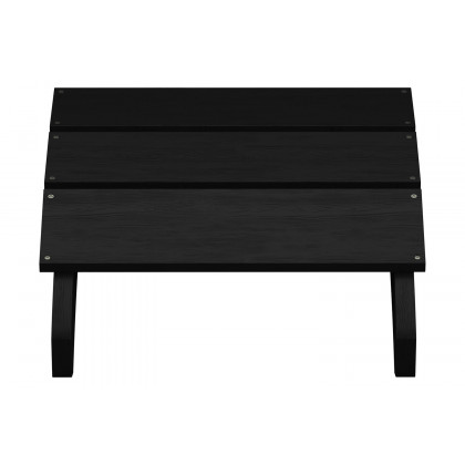 BLNK Sawyer Commercial All-Weather Poly Resin Wood Adirondack Ottoman Foot Rest - Black