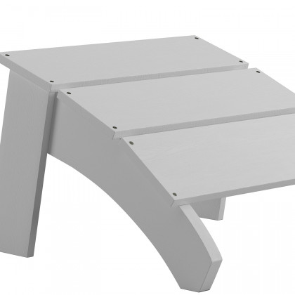 BLNK Sawyer Commercial All-Weather Poly Resin Wood Adirondack Ottoman Foot Rest - White