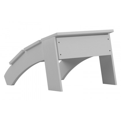 BLNK Sawyer Commercial All-Weather Poly Resin Wood Adirondack Ottoman Foot Rest - White