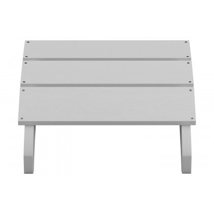 BLNK Sawyer Commercial All-Weather Poly Resin Wood Adirondack Ottoman Foot Rest - White