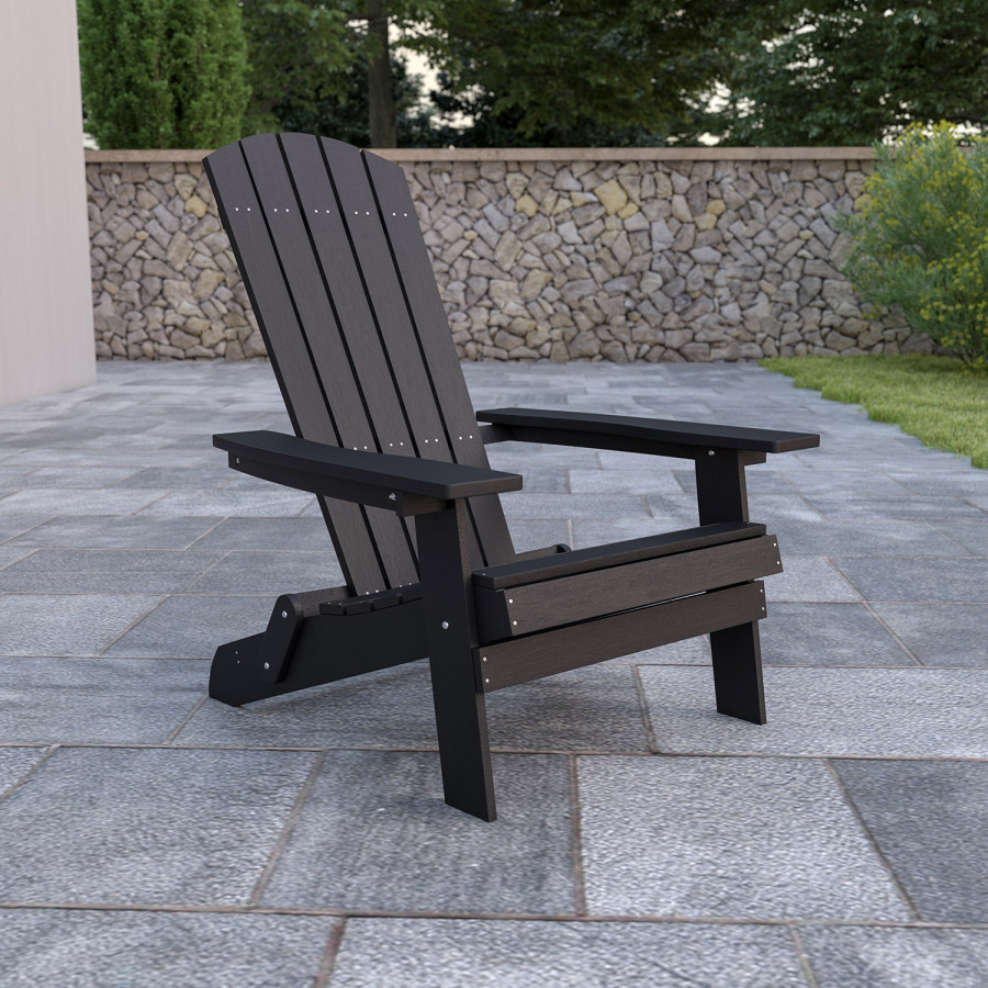 BLNK - Charlestown Commercial All-Weather Poly Resin Wood Folding Adirondack Chair