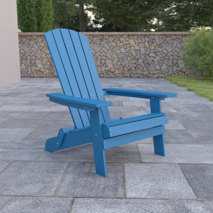 BLNK - Charlestown Commercial All-Weather Poly Resin Wood Folding Adirondack Chair