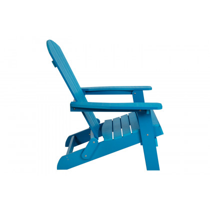 BLNK Charlestown Commercial All-Weather Poly Resin Wood Folding Adirondack Chair - Blue