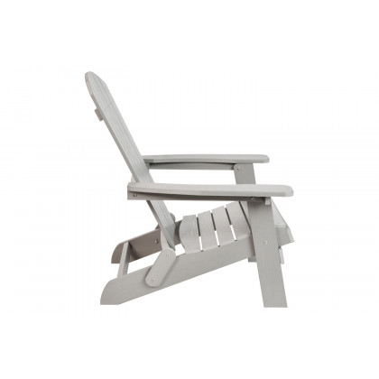 BLNK Charlestown Commercial All-Weather Poly Resin Wood Folding Adirondack Chair - Gray