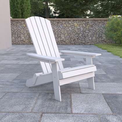BLNK - Charlestown Commercial All-Weather Poly Resin Wood Folding Adirondack Chair