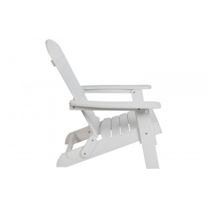 BLNK Charlestown Commercial All-Weather Poly Resin Wood Folding Adirondack Chair - White