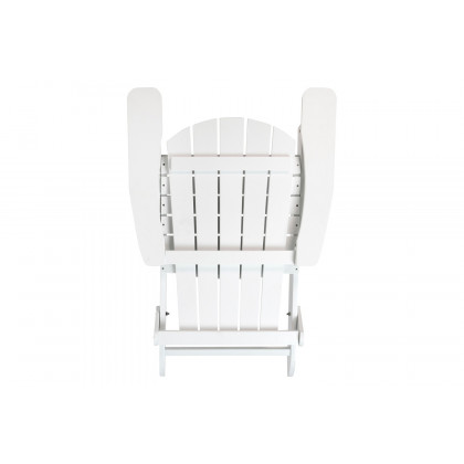 BLNK Charlestown Commercial All-Weather Poly Resin Wood Folding Adirondack Chair - White