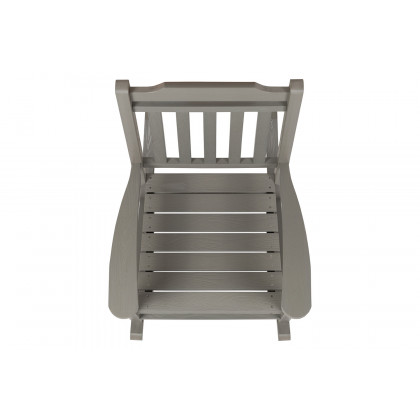 BLNK Winston All-Weather Poly Resin Rocking Chairs with Accent Side Table Set of 2 - Gray