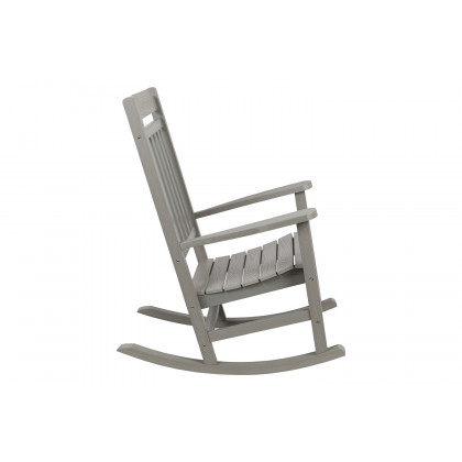 BLNK Winston All-Weather Poly Resin Rocking Chairs with Accent Side Table Set of 2 - Gray