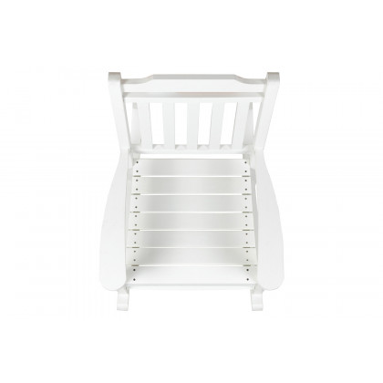 BLNK Winston All-Weather Poly Resin Rocking Chairs with Accent Side Table Set of 2 - White