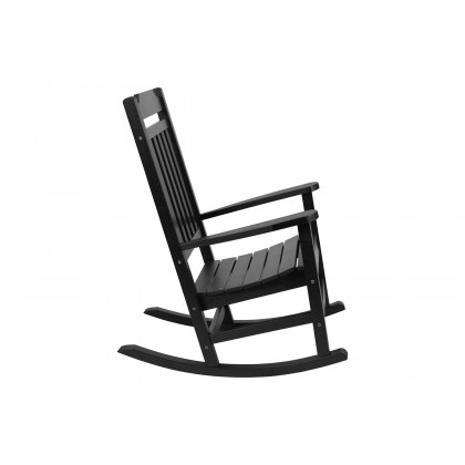 BLNK Winston Poly Resin All-Weather Rocking Chair - Black