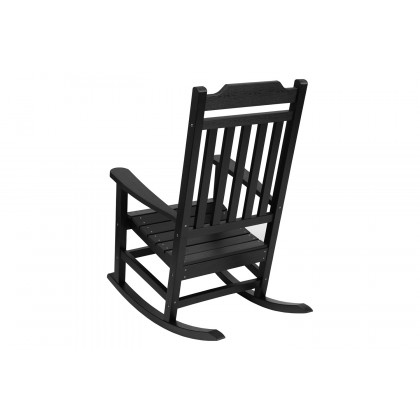 BLNK Winston Poly Resin All-Weather Rocking Chair - Black