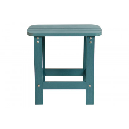 BLNK Savannah Commercial Poly Resin Wood All-Weather Adirondack Rocking Chairs with Side Table Set of 2 - Sea Foam