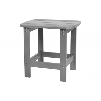 BLNK Finn Commercial All-Weather Poly Resin 2-Slat Rocking Adirondack Chairs with Matching Side Table Set of 2 - Gray
