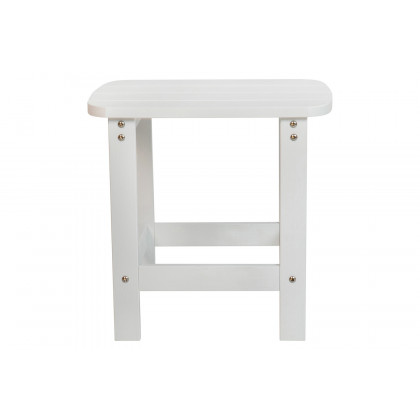 BLNK Finn Commercial All-Weather Poly Resin 2-Slat Rocking Adirondack Chairs with Matching Side Table Set of 2 - White