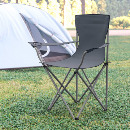 BLNK - Quad Folding Camping and Sports Chair with Armrest Cupholder