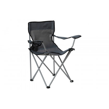 BLNK Quad Folding Camping and Sports Chair with Armrest Cupholder - Gray