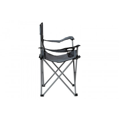 BLNK Quad Folding Camping and Sports Chair with Armrest Cupholder - Gray