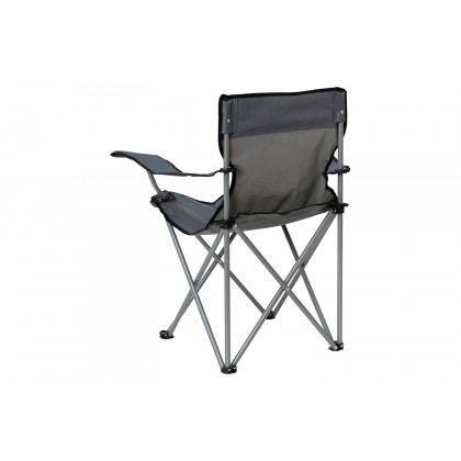BLNK Quad Folding Camping and Sports Chair with Armrest Cupholder - Gray