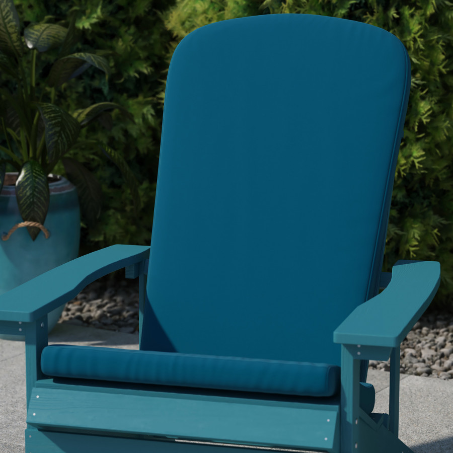 BLNK Charlestown All-Weather Indoor-Outdoor High Back Adirondack Chair Cushions Set of 2 - Teal