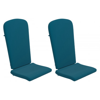 BLNK Charlestown All-Weather Indoor-Outdoor High Back Adirondack Chair Cushions Set of 2 - Teal