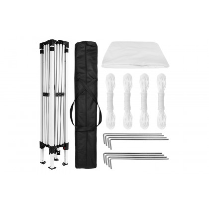 BLNK Harris Outdoor Pop Up Event Slanted Leg Canopy Tent with Carry Bag - White, 10'W x 10'L