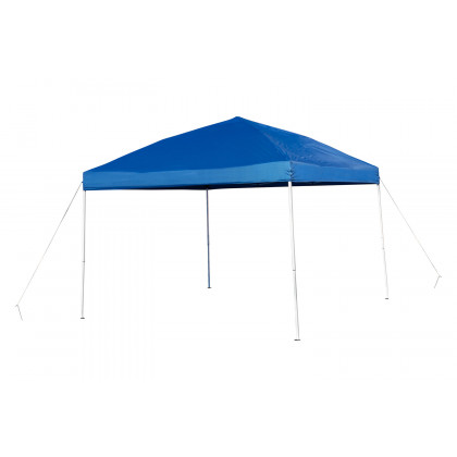 BLNK Knox Pop Up Event Canopy Tent with Carry Bag and Folding Bench Set - Blue