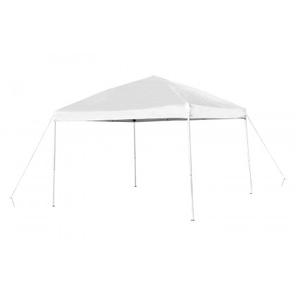 BLNK Knox Pop Up Event Canopy Tent with Carry Bag and Folding Bench Set - White