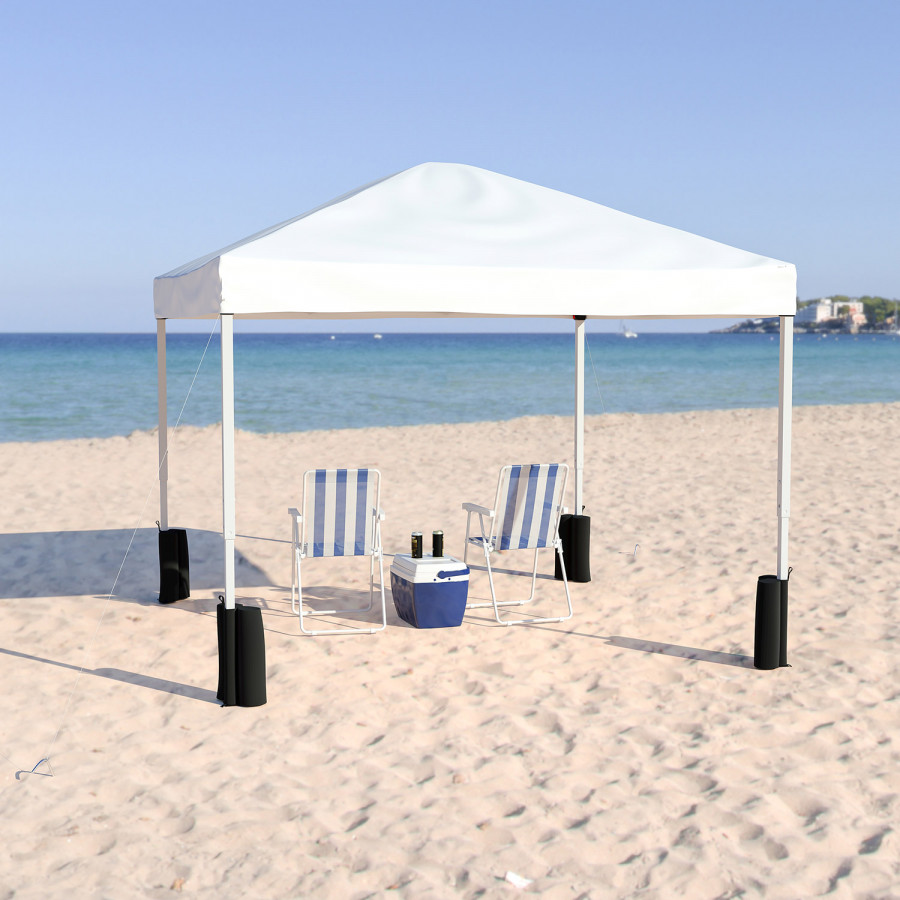 BLNK - Harris Pop Up Event Straight Leg Canopy Tent with Sandbags and Wheeled Case