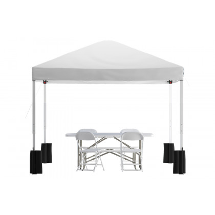 BLNK Otis Portable Tent Set - Wheeled White, 10'W x 10'L