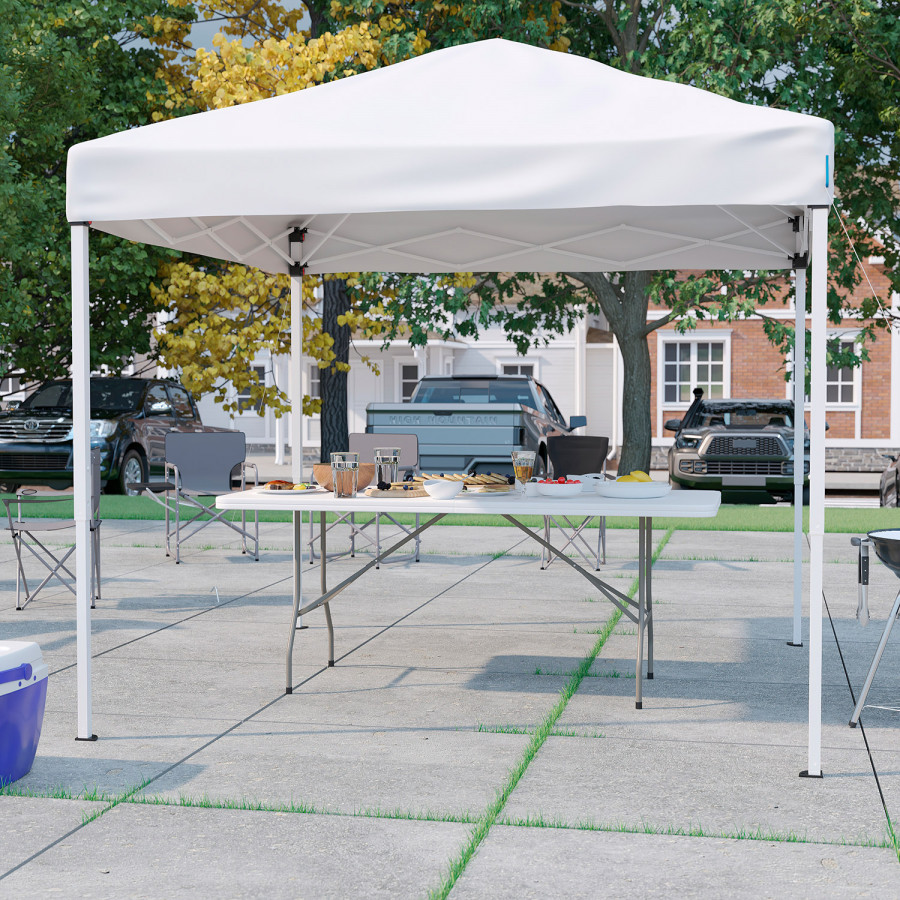 BLNK Otis Tailgate Tent Set with Carry Bag - White, 8'W x 8'L
