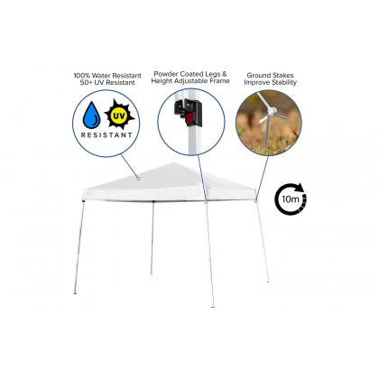 BLNK Otis Tailgate Tent Set with Carry Bag - White, 8'W x 8'L