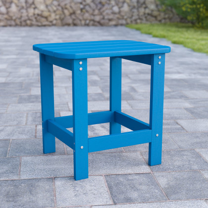 BLNK - Charlestown Commercial All-Weather Poly Resin Wood Adirondack Side Table