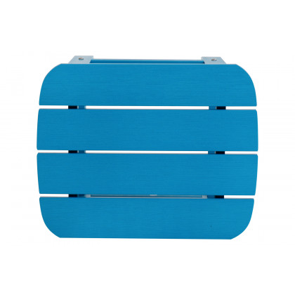 BLNK Charlestown Commercial All-Weather Poly Resin Wood Adirondack Side Table - Blue