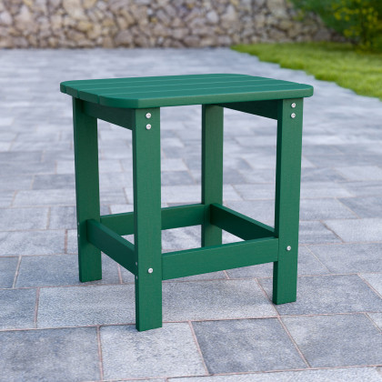 BLNK - Charlestown Commercial All-Weather Poly Resin Wood Adirondack Side Table