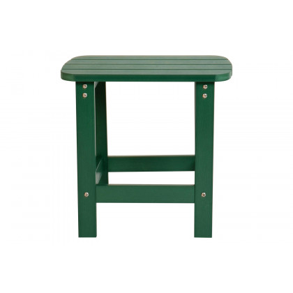 BLNK Charlestown Commercial All-Weather Poly Resin Wood Adirondack Side Table - Green