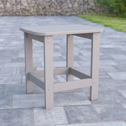 BLNK - Charlestown Commercial All-Weather Poly Resin Wood Adirondack Side Table