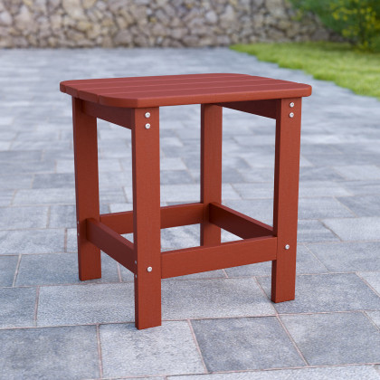 BLNK - Charlestown Commercial All-Weather Poly Resin Wood Adirondack Side Table