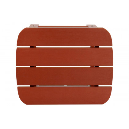 BLNK Charlestown Commercial All-Weather Poly Resin Wood Adirondack Side Table - Red