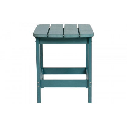 BLNK Charlestown Commercial All-Weather Poly Resin Wood Adirondack Side Table - Sea Foam