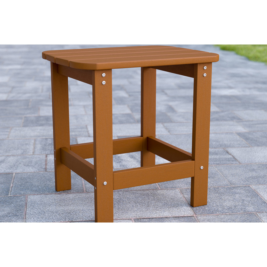 BLNK - Charlestown Commercial All-Weather Indoor-Outdoor Poly Resin Wood Adirondack Side Table