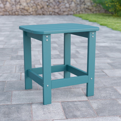 BLNK - Charlestown Commercial All-Weather Poly Resin Wood Adirondack Side Table