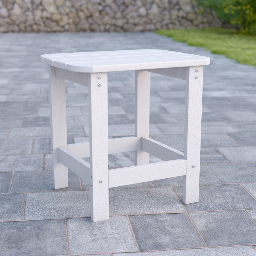 BLNK - Charlestown Commercial All-Weather Poly Resin Wood Adirondack Side Table