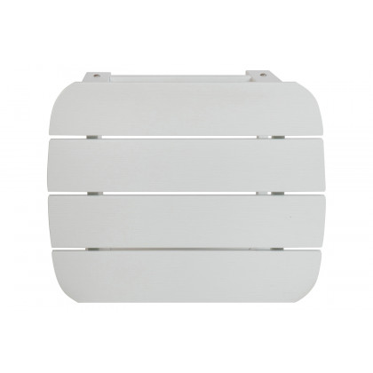 BLNK Charlestown Commercial All-Weather Poly Resin Wood Adirondack Side Table - White