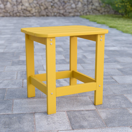 BLNK - Charlestown Commercial All-Weather Poly Resin Wood Adirondack Side Table