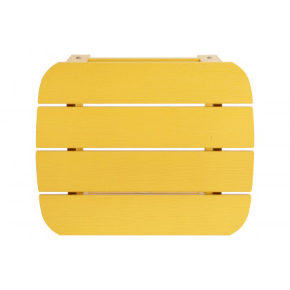 BLNK Charlestown Commercial All-Weather Poly Resin Wood Adirondack Side Table - Yellow