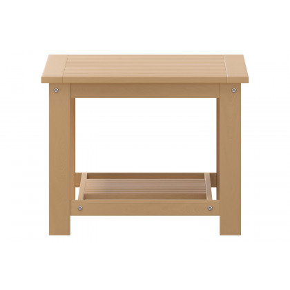BLNK Charlestown Commercial All-Weather Poly Resin Wood Two Tiered Adirondack Slatted Coffee Conversation Table - Cedar