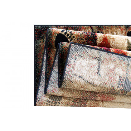 BLNK Ursus Collection Rustic Lodge Wandering Black Bear and Cub Area Rug with Jute Backing - 6'W x 9'L