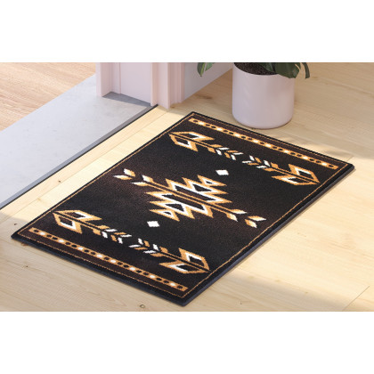BLNK Amado Collection Southwestern Style Olefin Accent Area Rug with Jute Backing - Brown, 2'W x 3'L
