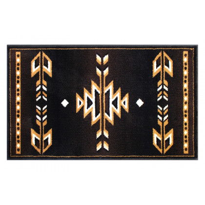 BLNK Amado Collection Southwestern Style Olefin Accent Area Rug with Jute Backing - Brown, 2'W x 3'L